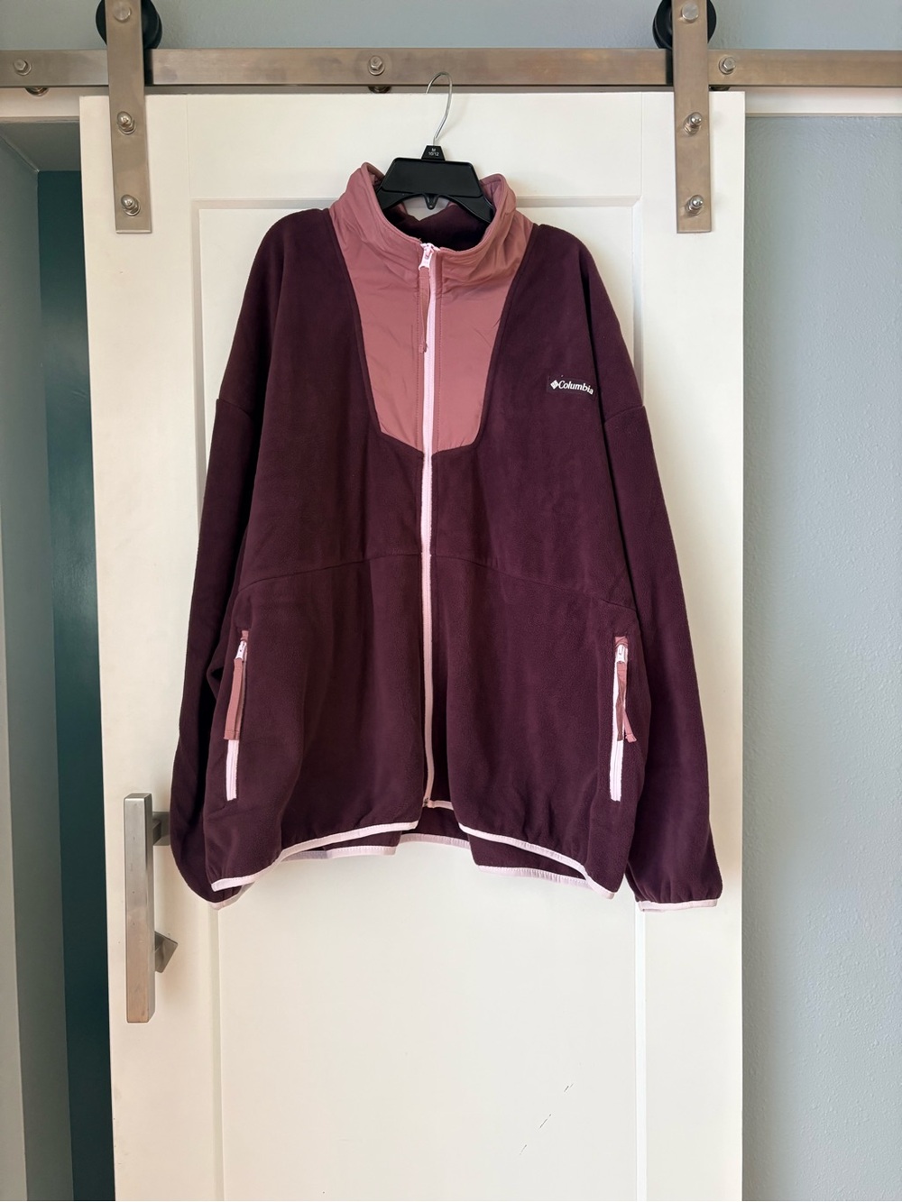 Columbia Women's Plus Two-Tone Plum Zip Fleece Jacket
